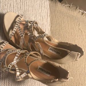 Not Rated cork wedge sandals